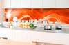 Samolepící fototapety do kuchyně - fototapeta KI350-037 Orange abstract (350 x 60 cm)