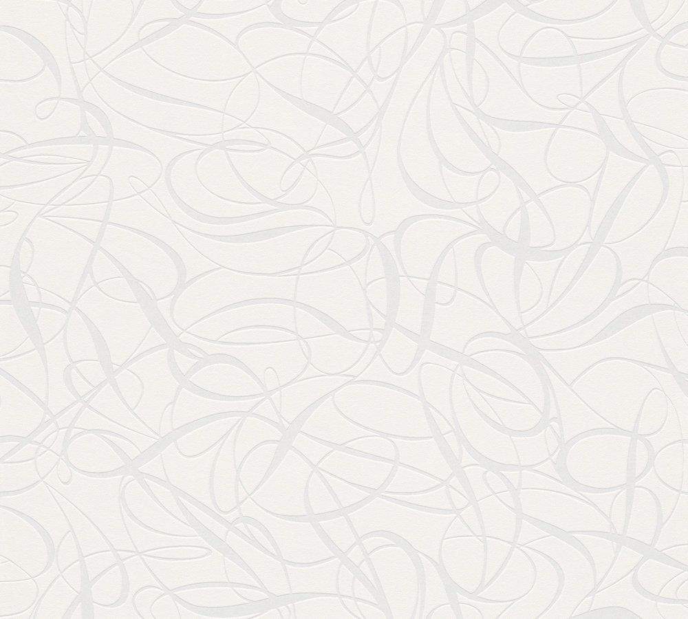 Vliesové tapety A.S. Création Black and White 4 (2025) 1320-55, tapeta na zeď Simply White 4 132055, (10,05 x 0,53 m) + od 2 tapet potřebné lepidlo zdarma