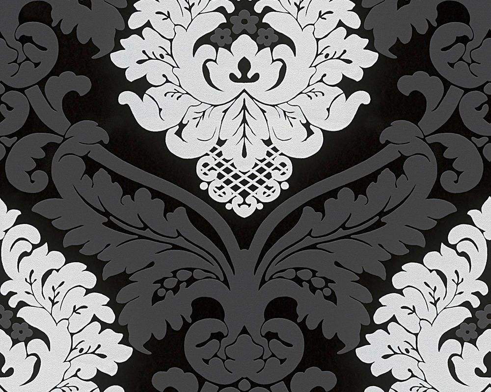 Vliesové tapety A.S. Création Black and White 3 - 2017 5543-14, tapeta na zeď Flock 4 554314, (10,05 x 0,53 m) + od 2 tapet potřebné lepidlo zdarma