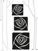 Samolepící dekorace velourová se stříbrem AG Design FL0478 Black rose, AGF00478 (65 x 85 cm)