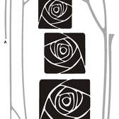 Samolepící dekorace velourová se stříbrem AG Design FL0478 Black rose, AGF00478 (65 x 85 cm)