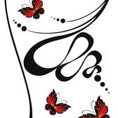 Samolepící dekorace velourová AG Design FL0480 Butterflies, AGF00480 Motýli (65 x 85 cm)