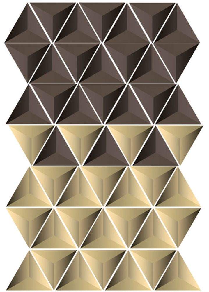 Samolepící dekorace na zeď Triangles ST1 023, Trojúhelníky (50 x 70 cm)
