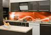 Samolepící fototapety do kuchyně - fototapeta KI260-037 Orange abstract (260 x 60 cm)