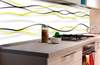 Samolepící fototapety do kuchyně - fototapeta KI180-100 Yellow waves (180 x 60 cm)
