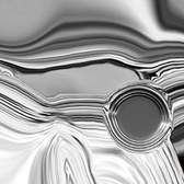 Samolepící fototapety do kuchyně - fototapeta KI180-101 Liquid chrome silver (180 x 60 cm)