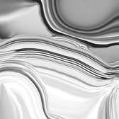 Samolepící fototapety do kuchyně - fototapeta KI260-101 Liquid chrome silver (260 x 60 cm)