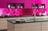 Samolepící fototapety do kuchyně - fototapeta KI350-049 Pink dahlia (350 x 60 cm)