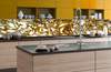 Samolepící fototapety do kuchyně - fototapeta KI350-072 Golden crystal (350 x 60 cm)