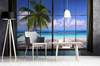 Vliesové fototapety MS-5-0203, fototapeta Beach window view, 375 x 250 cm + lepidlo zdarma