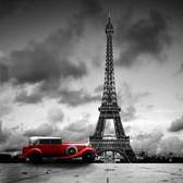 Vliesové fototapety MS-3-0027, fototapeta Retro car in Paris, 225 x 250 cm + lepidlo zdarma