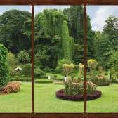 Vliesové fototapety AG Design FTNS2456 Japonská zahrada, fototapeta FTN S2456 Window in garden o rozměru 360x270 cm, lepidlo je součástí