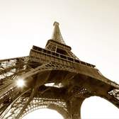 Vliesové fototapety AG Design FTNS2476 Eiffelova věž, fototapeta FTN S2476 Eifel tower black and white o rozměru 360x270 cm, lepidlo je součástí