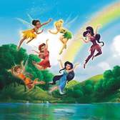 Vliesové fototapety AG Design FTDNXXL5009 Disney víly a duha, fototapeta FTDN XXL5009 Fairies with rainbow o rozměru 360x270 cm, lepidlo je součástí