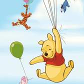 Vliesové fototapety AG Design FTDNV5461 Medvídek Pú letí, fototapeta FTDN V5461 Winnie Pooh flying o rozměru 90x202 cm, lepidlo je součástí