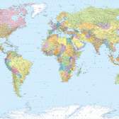 Fototapeta Komar XXL4-038 World Map (368 x 248 cm)